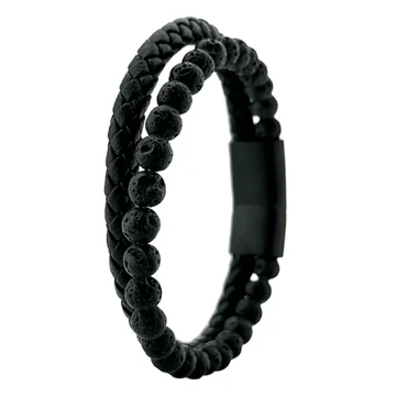 Браслет Lava Leather Black - зображення 1