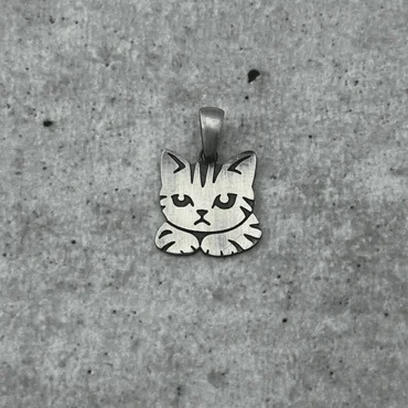 Срібна підвіска Котик з настроєм - зображення 1