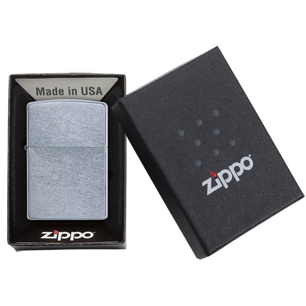 Запальничка Zippo 207 Street Chrome в оригінальній коробці — готова до вручення