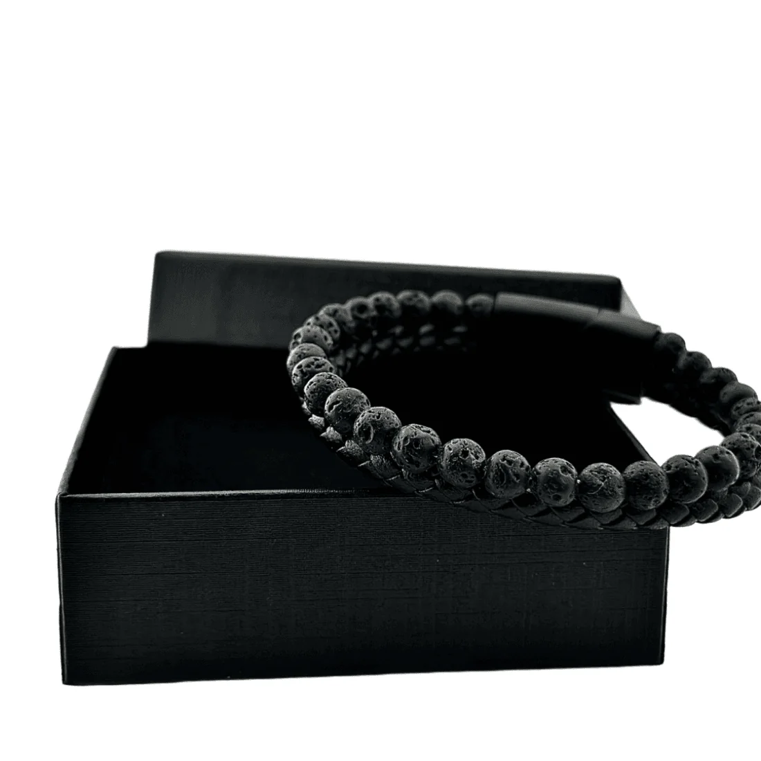Браслет Lava Leather Black у подарунковій коробці