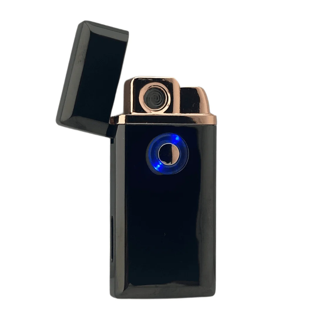 Чорна USB-запальничка з турбо-полум’ям та спіраллю розжарювання