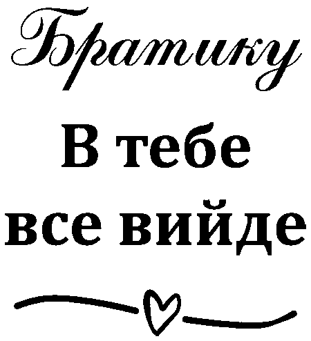 "Братику в тебе все вийде!"