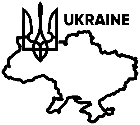 Мапа України "Ukraine", Тризуб