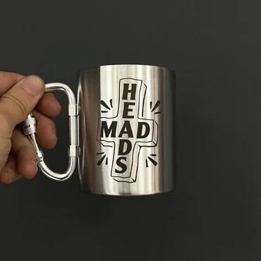 Кружка металева з карабіном  - зображення 1