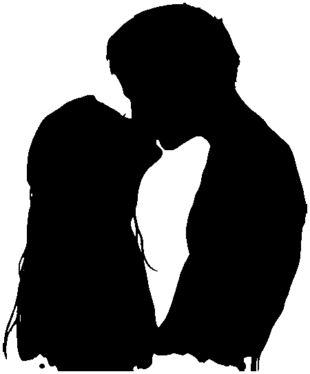 Силует молодої пари