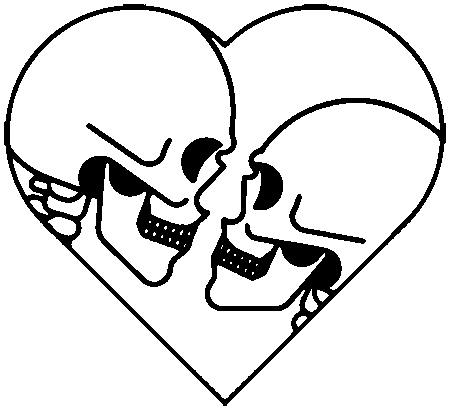 Серце з черепами