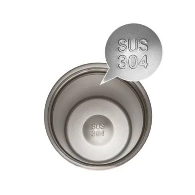 Внутрішня частина термочашки “Імпресія” зі сталі 304, вигляд зверху.