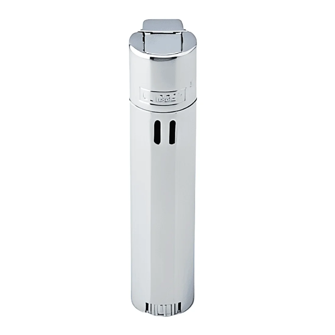 Передня сторона газової запальнички Clipper Metal Jet Flame срібна