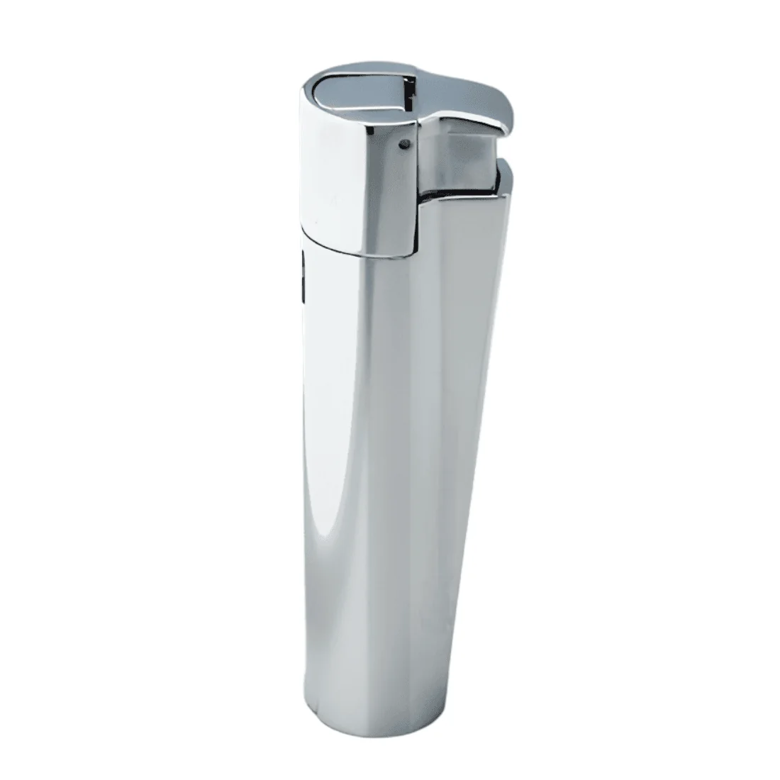 Газова запальничка Clipper Metal Jet Flame срібна — вигляд збоку