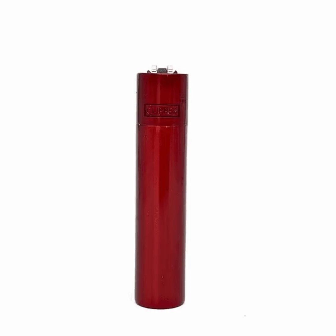 Червона металева запальничка Clipper Metall Red Devil, вигляд спереду