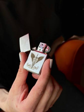 Zippo 207 Classic Street Chrome "ДШВ" - зображення 1