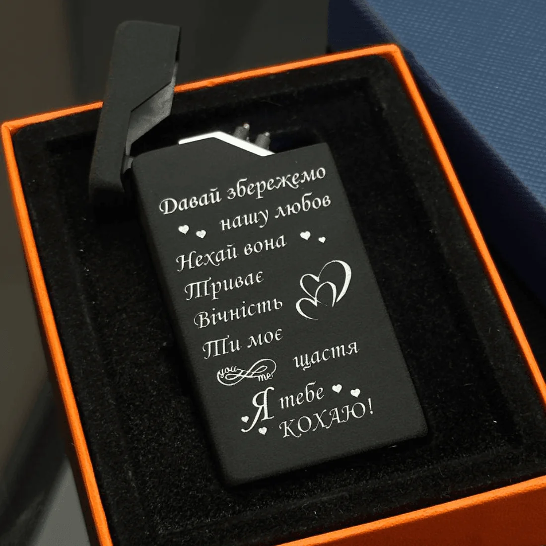 Комплектація USB запальнички Black matte з інструкцією у коробці