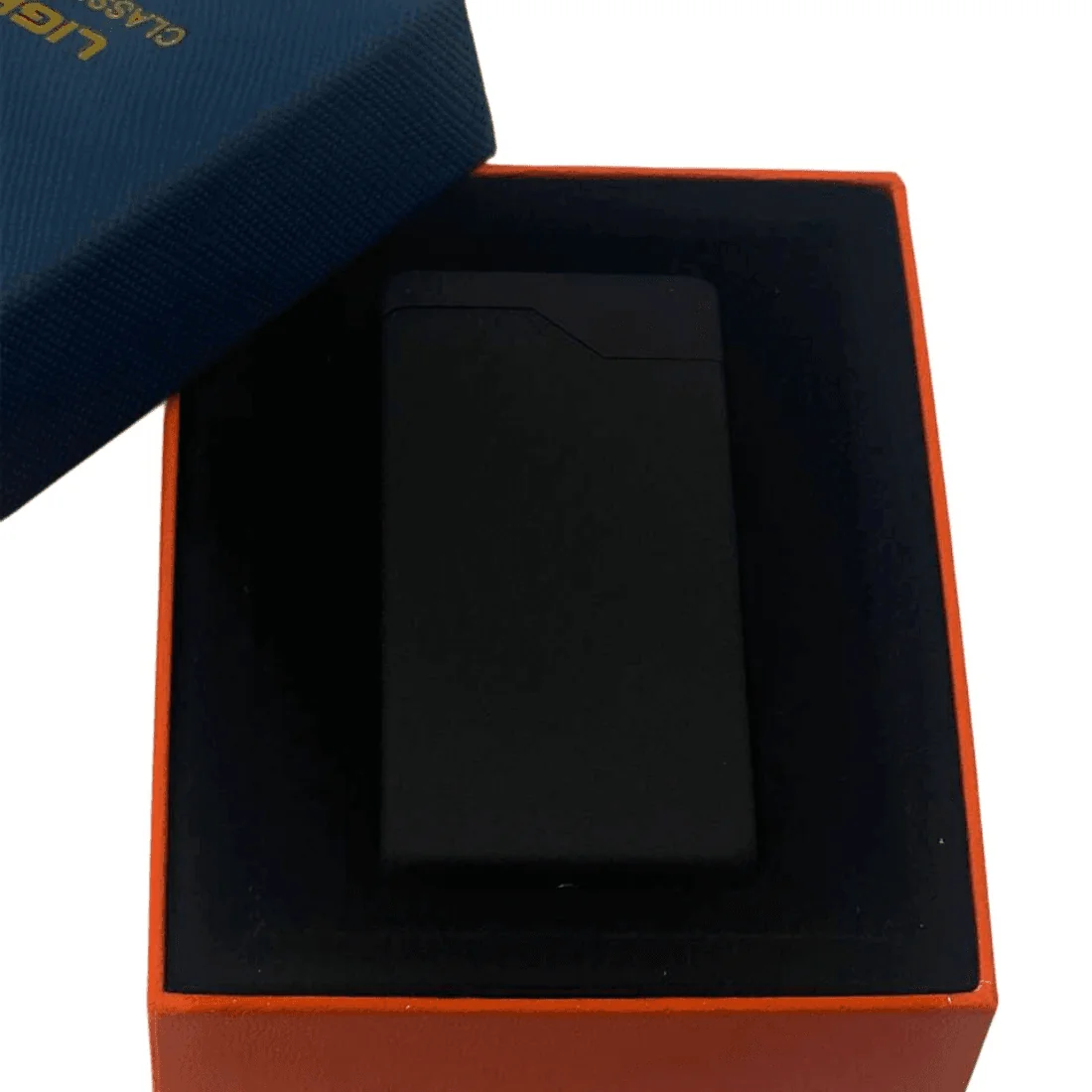 Подарункова коробка з USB запальничкою Black matte всередині