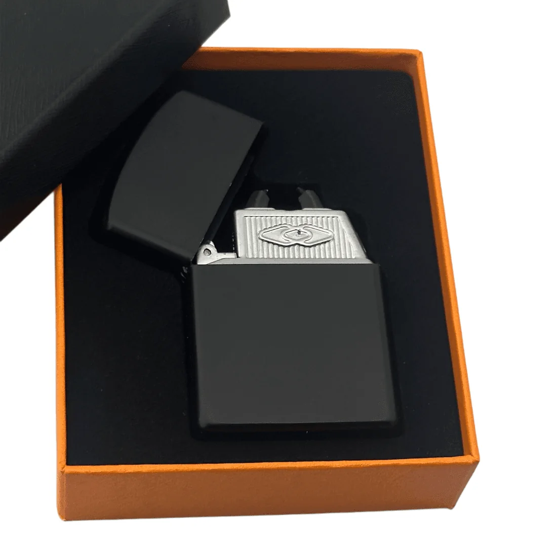 USB імпульсна запальничка чорного кольору у подарунковій коробці