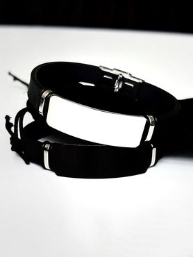 Парні браслети Vinox Black / Silver - зображення 1