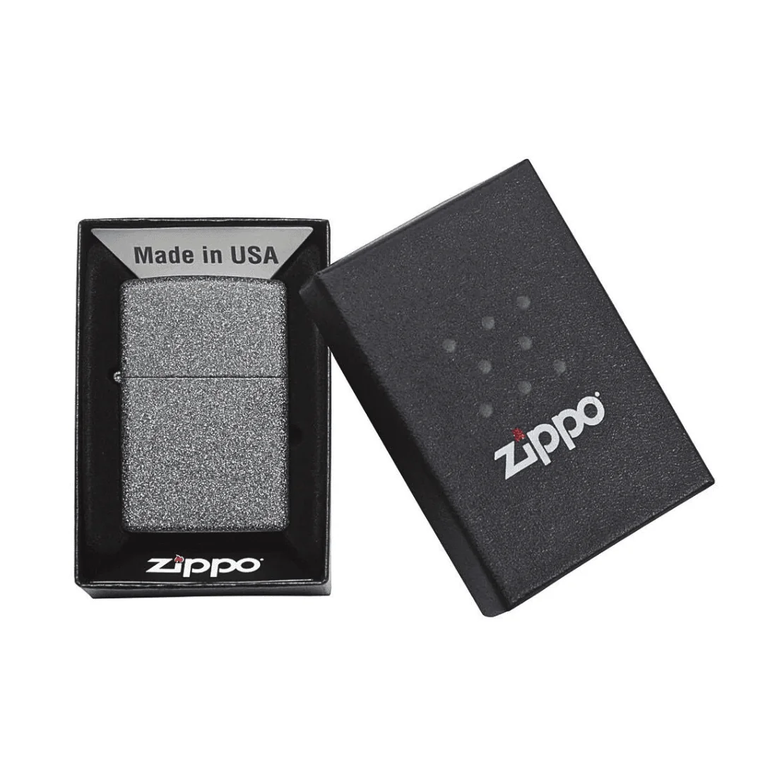 Оригінальна запальничка Zippo Iron Stone у фірмовій коробці, гравіювання під замовлення