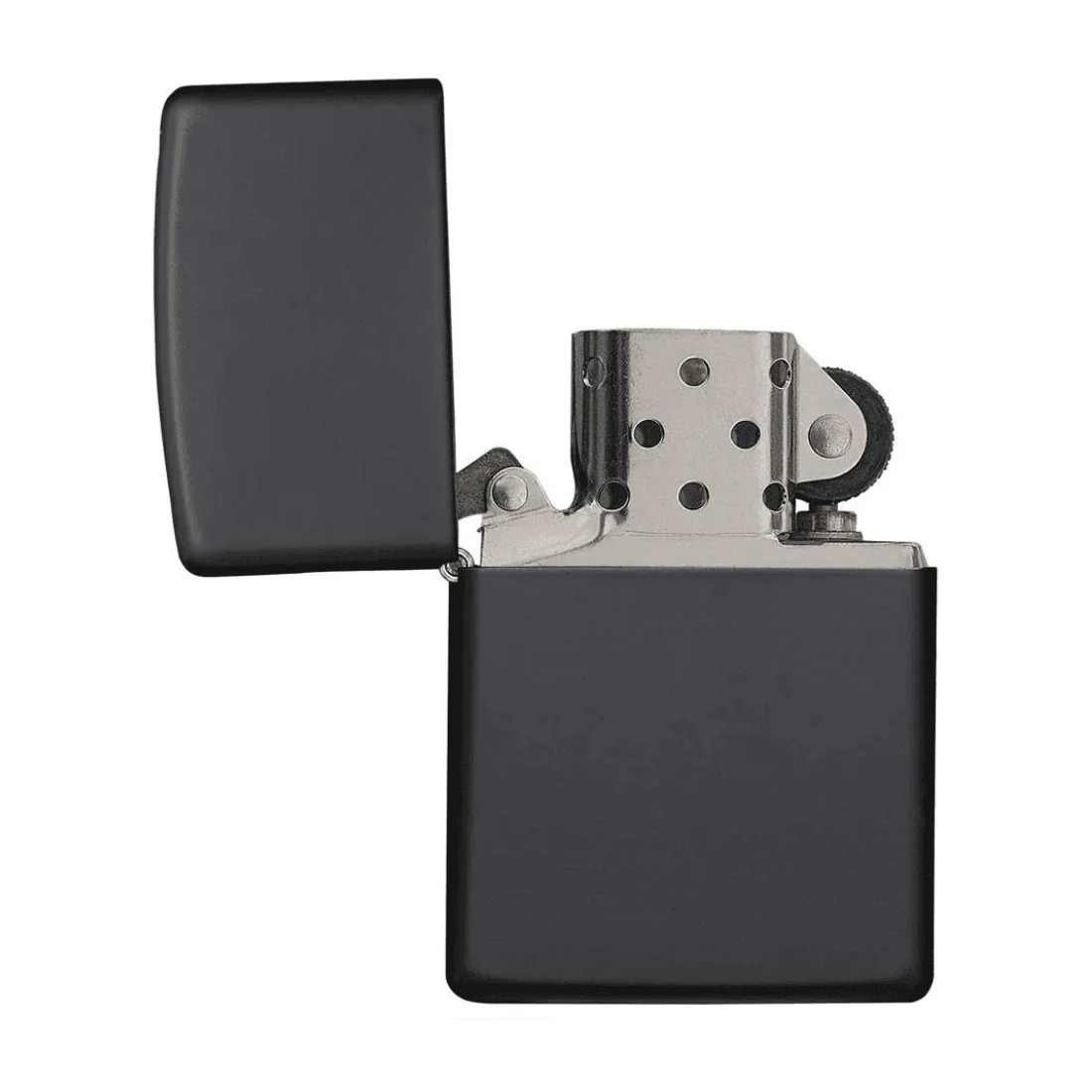 Відкрита запальничка Zippo Black Matte з металевим механізмом