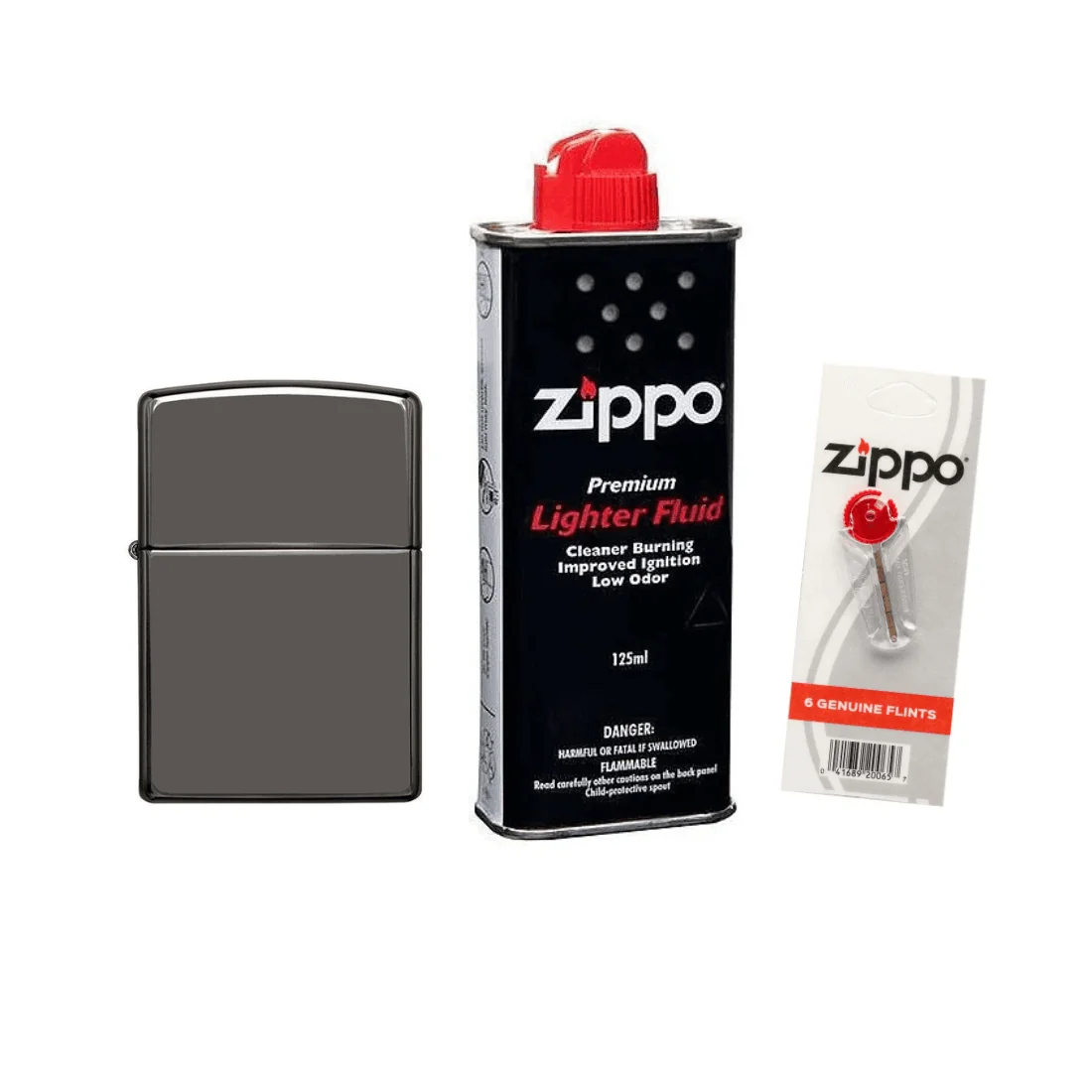 Запальничка Zippo Classic Black Ice з пальним та кременями